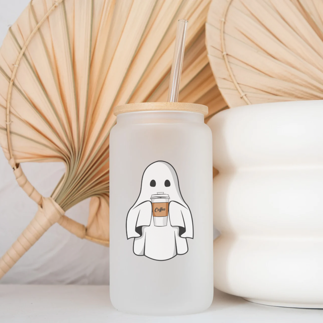 Caffeinated Ghostie 18 oz Frosted Glass Can