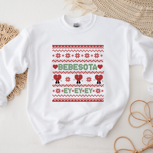 White Bebesota Christmas Sweater