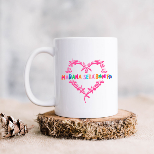 Manana Sera Bonito + Heart Coffee Mug