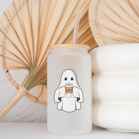 Caffeinated Ghostie 18 oz Frosted Glass Can