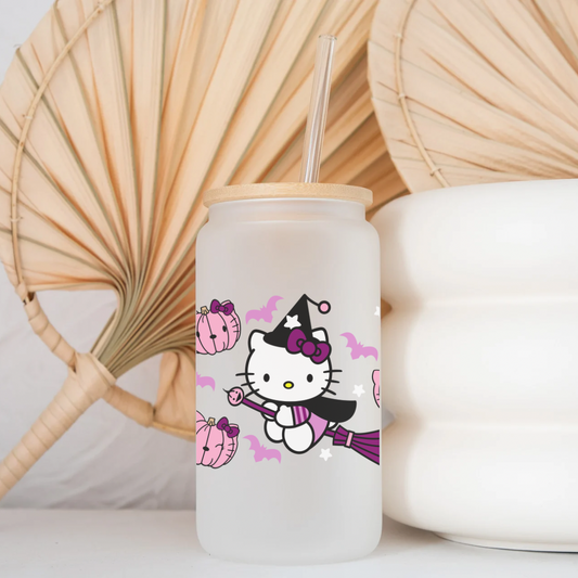 Halloween HK Glass Can - 18oz Glass Can